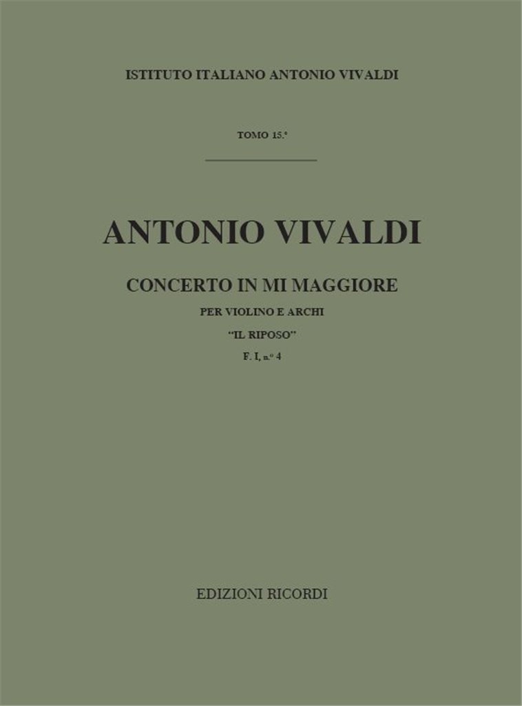 Concerto In Mi 'Il Riposo' RV 270